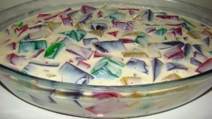 Gelatina Colorida com Creme de Leite Fácil