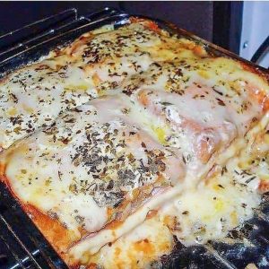Sanduíche de Forno com Presunto e Queijo Cremoso