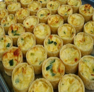 Miniquiche de Alho-Poró com Queijo e Massa Amanteigada