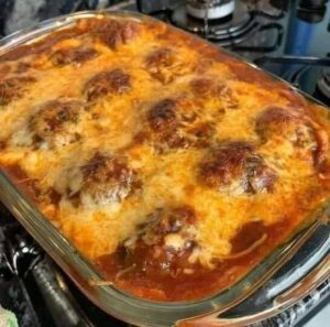 Almôndegas Gratinadas com Purê de Batata