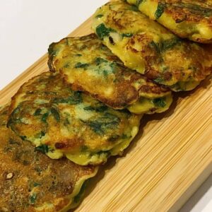 Bolinho de Espinafre na Frigideira