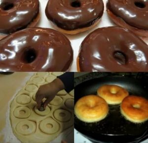 Donuts Caseiros com Cobertura de Chocolate