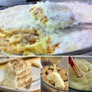 Pavê de Coco Cremoso com Biscoito Maisena