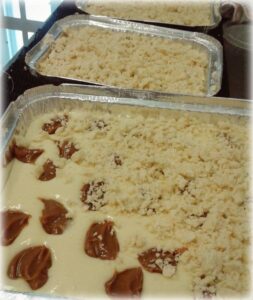 Cuca de Doce de Leite com Farofa Crocante