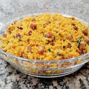 Farofa de Cenoura com Bacon Soltinha