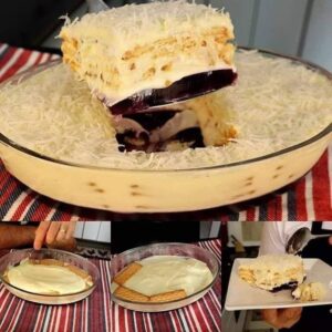 Pavê de Gelatina de Uva com Creme Branco