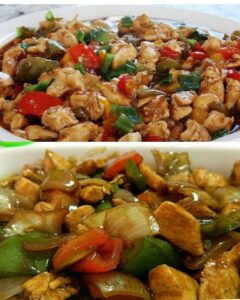 Frango Xadrez na Frigideira com Legumes