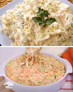 Salada de Repolho Cremosa com Cenoura e Ervilha