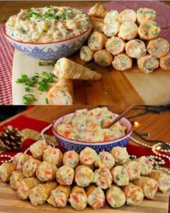 Canudinhos de Atum com Batata e Maionese