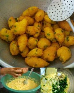 Bolinho de Milho com Frango: Crocante por Fora