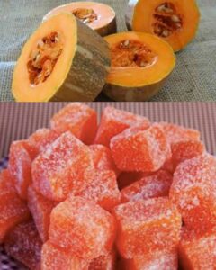 Doce de Abóbora Cristalizado em Pedaços