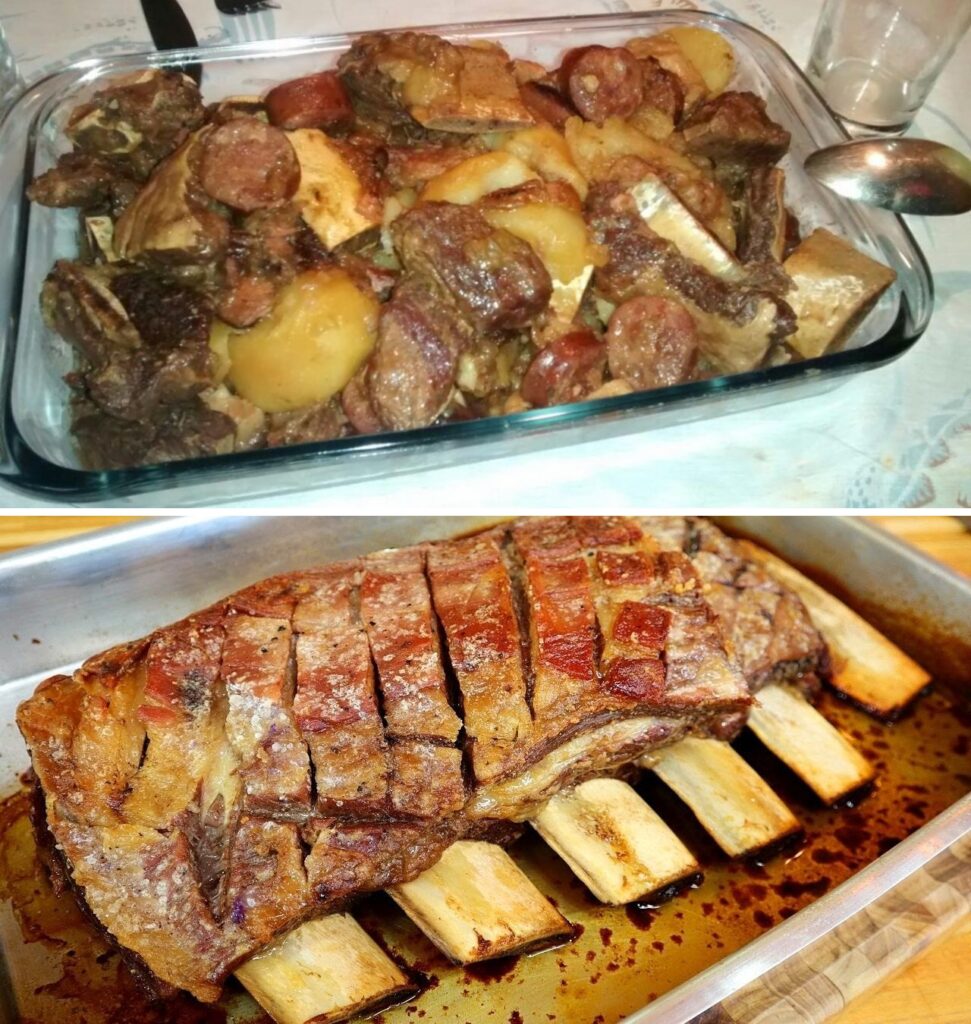 Costela bovina assada no forno, dourada e macia