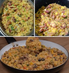 Farofa Natalina com Bacon e Calabresa