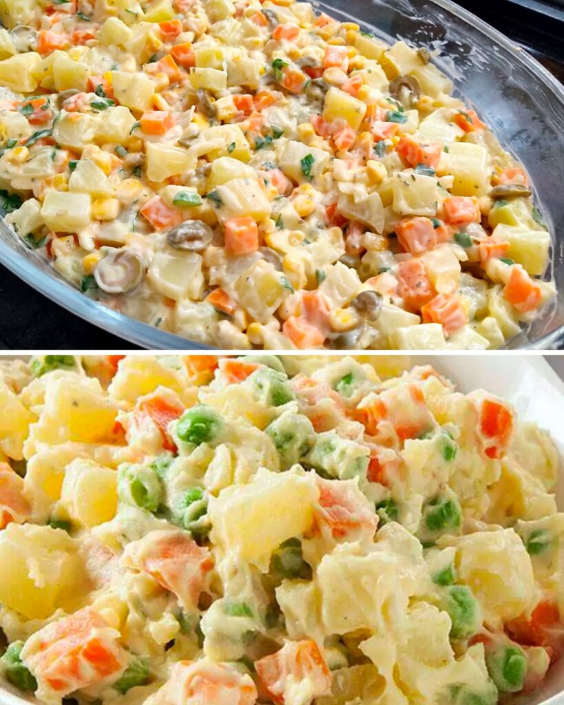 Foto de Salada de Maionese Caseira com Maçã e Legumes