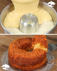 Bolo de cocada queimada