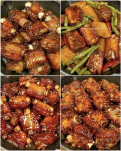 Costelinha de Porco Agridoce no Forno (Molho Caramelizado)