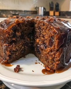 Bolo de Chocolate com Frutas Secas e Cobertura Cremosa