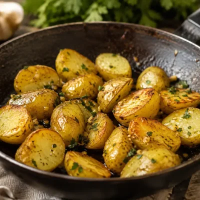 Batata na Manteiga com Alho: Dourada e Fácil