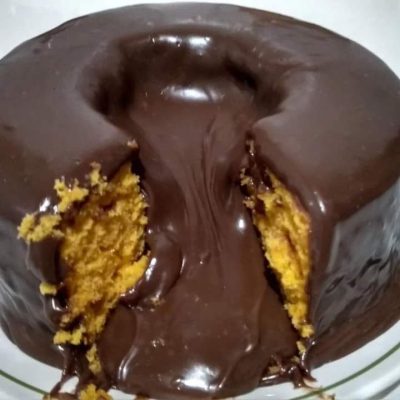 Bolo Vulcão de Cenoura com Brigadeiro Cremoso