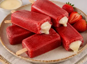 Paleta Mexicana de Morango com Leite Condensado