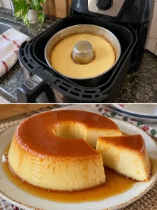 Pudim na Airfryer Cremoso e Fácil