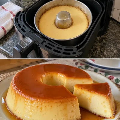 Pudim na Airfryer Cremoso e Fácil