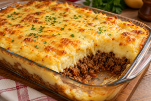 Escondidinho de Carne Moída com Purê de Batata