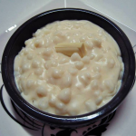 Canjica Cremosa com Chocolate Branco e Leite de Coco
